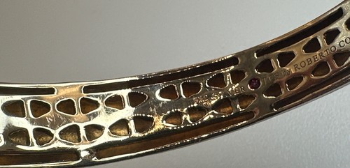 Roberto Coin Sterling Vermeil Armband TFS Brushed Satin Finish Manschette 925 Silber - Bild 5 von 10