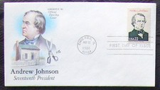 US FDC ANDREW JOHNSON 1986 Art Craft Cachet.