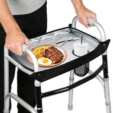 Walker Tray for Folding Walkers - Universal Fit Attachment with Cup Holder ...