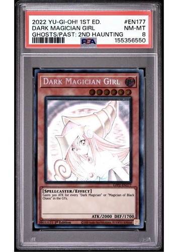 Yu-Gi-Oh! Dark Magician Girl Ghost Rare Card GFP2-EN177 PSA 8