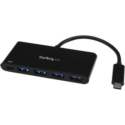 StarTech.com 4 Port USB C Hub with 4 Type-A 0.4'' x 1.6'' x 3.7'', Black
