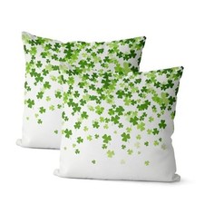 St Patricks Day Pillow Covers 18x18 Inch Set of 2, 18" x 18" Pack of 2 Green1