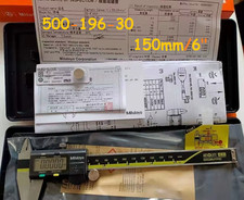 500-196-30 150mm/0-6 Absolute Digital Digimatic Vernier Caliper Mitutoyo Japan