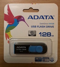 NEW GENUINE ADATA DashDrive UV128 128GB USB 3.0 Flash Drive FDD AUV128-128G-RBE