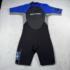 Sea-Doo Men's Medium Short Sleeve Wetsuit Black Red Ultra Flex