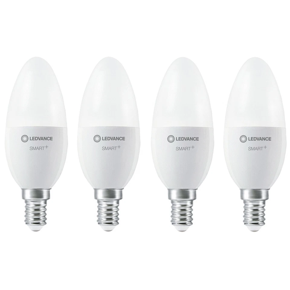 4 x Ledvance Smart+ Kerzen 6W = 40W E14 matt 470lm warmweiß dimmbar App ZigBee - Bild 2 von 4