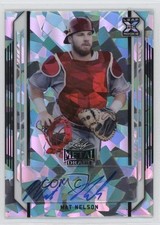 2021 Leaf Metal Draft Silver Crystals Mat Nelson #BA-MN1 Auto 1hm6