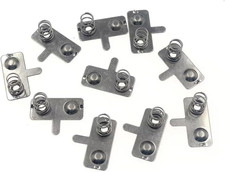 10Pcs Replacement Metal Batteries Spring Contact Plate Silver Semicircle for AA