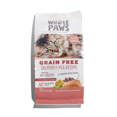 , Grain-Free Dry Cat Food, Salmon & Pea Recipe, Enhanced with Fiber & Prebiot...