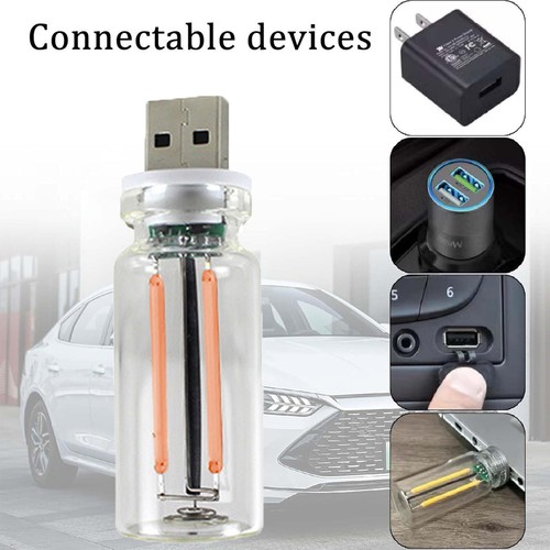 2Pcs USB Car LED Lighting Retro Auto Mood Lamp Night Lamps USB Touch Night Light - Picture 3 of 19