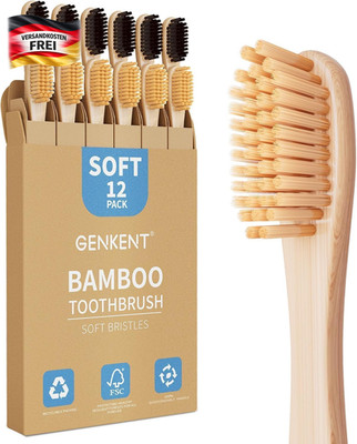 Bambuszahnbürsten Set mit weichen BPA-freien Borsten für nachhaltige Mundhygiene