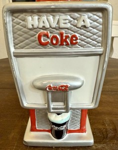 Retro Coca Cola Retro Soda Fountain Cookie Jar Ceramic Houston Harvest Gifts VTG