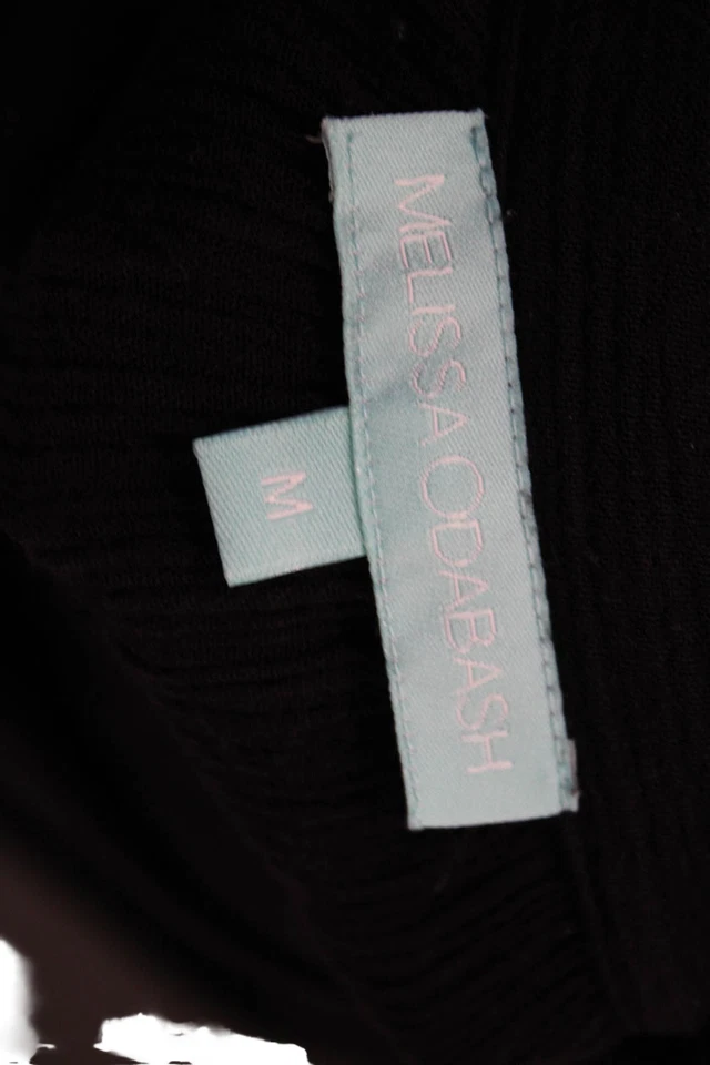 Maxi Camisa Vestido Melissa Odabash Mujer Negro Cuello Manga Larga Talla M Foto 4 de 4