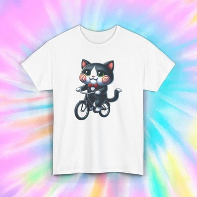 Saw Cat T-Shirt | Funny Horror Movie Parody Cute Cat Tee S-5XL