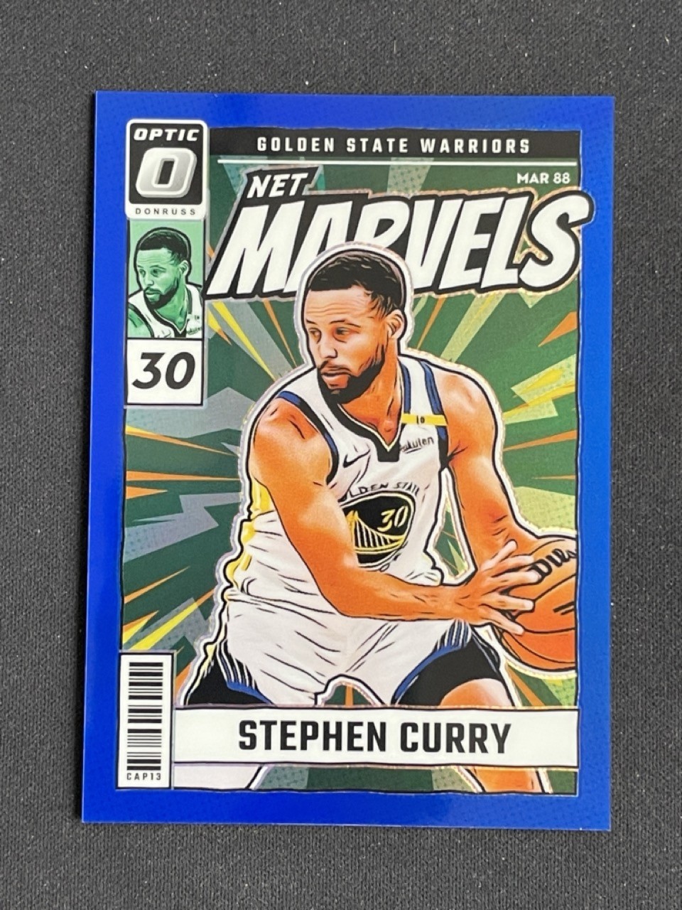 Stephen Curry 2024-25 Panini Donruss Optic Net Marvels Blue /49 #15