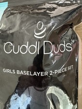 Cuddl Duds Baselayer 2Piece Set Girls Black Large
