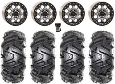 System 3 SB-7 Bdlk 18" Wheels Ti 4+3 32" Moto MTC Tires RZR Turbo R & Pro R