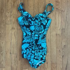Womens Vintage Style Swimsuit Bathing Suit Maxine Size 12 Tropical
