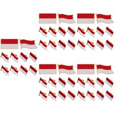 Multi Color Metal Indonesia Flag Brooch Decorative Pin for Clothes and Scarves