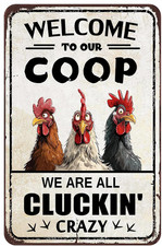 Chicken Coop Accessories Funny Chicken Signs Rooster Decorations Chicken Stuff f