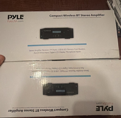 Pyle Stereo Verstärker Bluetooth, FM Radio, USB, SD, Mikrofoneingang, 200W