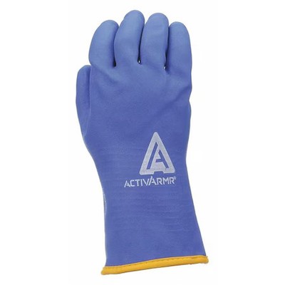 Ansell 97-681 Cold Protection Coated Gloves, Pvc Palm, Acrylic/Nylon Lining,