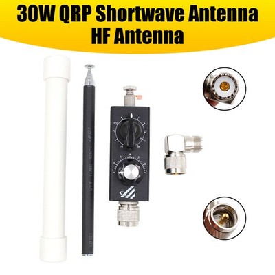 Mini-ANT 30W QRP Shortwave Antenna HF Antenna 5MHz-55MHz Full-Band Tuned Antenna