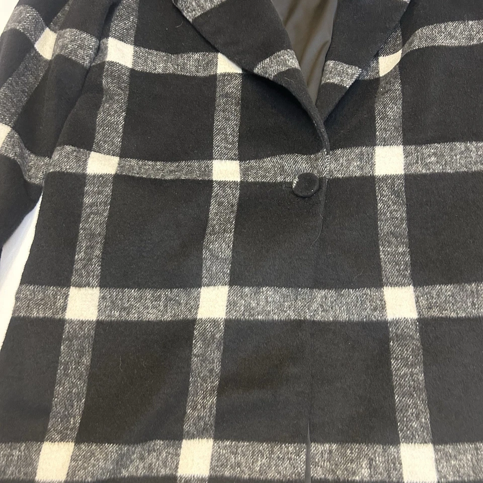Jaqueta Finders Keepers Revolve painel de janela xadrez mistura de lã tamanho grande - Imagem 3 de 4