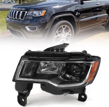 Left Headlight Assembly for Jeep Grand Cherokee 2017-2021 Only for Halogen T...