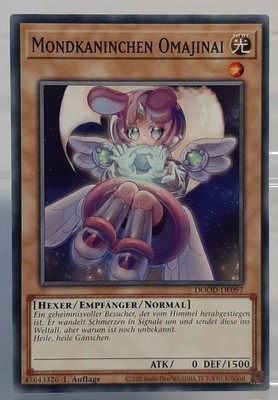 Yugioh Playset 3x Mondkaninchen Omajinai - DOOD-DE097 - Doom of Dimensions DE/NM