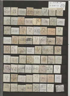 TIMBRES ALLEMAGNE : LOT DE PERFORATIONS DIFFERENTES (PERFINS) de 2 ST& 5 à 3 SW