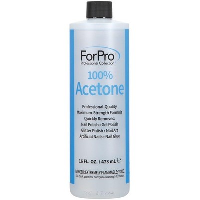 ForPro Professional Collection 100% Pure Acetone, 16 Fl Oz (Pack of 1), Clear 