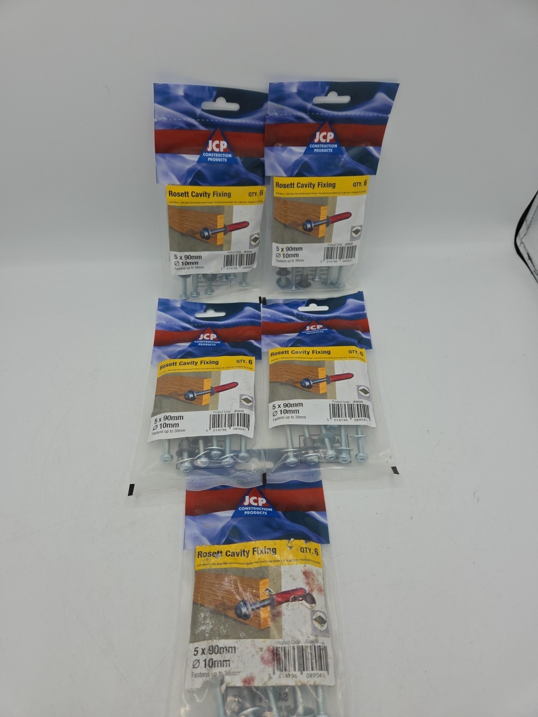 Jcp Fixings Rosett Cavity Fixings Red - M5 x 90mm - Bag of 6 - Box of 30