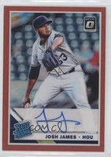 2019 Donruss Optic Rated Rookie Signatures Red Prizm 49/50 Josh James Auto 6ki