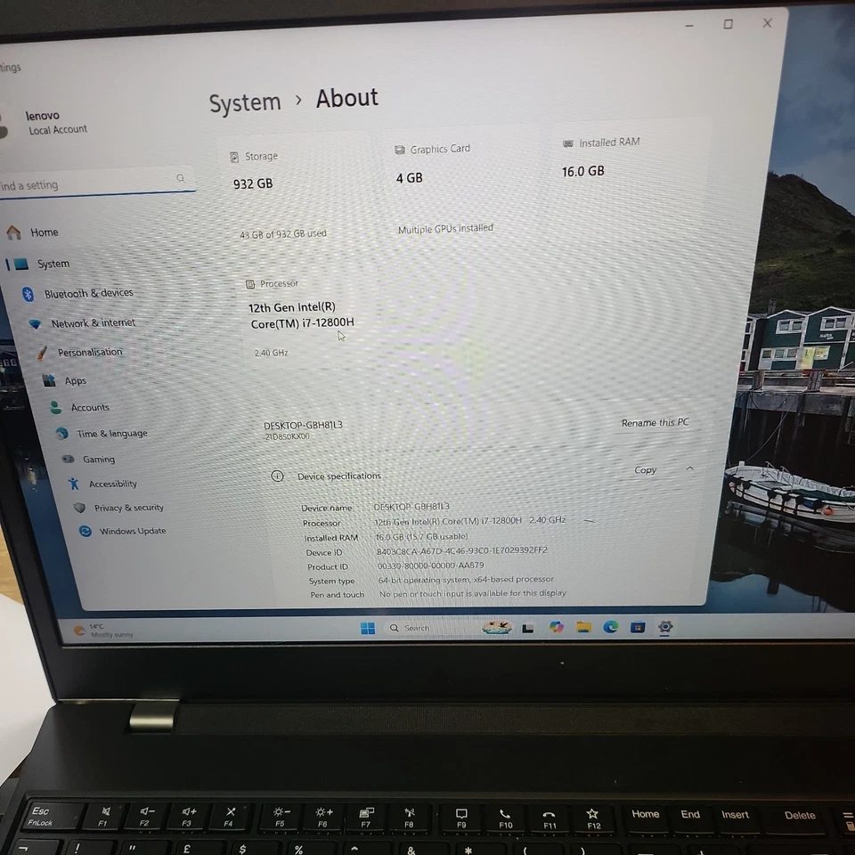 Lenovo ThinkPad P15v G3 · i7-12800H · 16GB · 1TB, photo 2 of 5