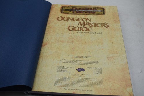 WOTC D&D 3a edizione Dungeon Master's Guide 3.5 VG/EX - 2a stampa SPEDIZIONE VELOCE - Foto 3 di 8