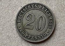 Sammlerstück 20 Pfennig Deutsches Reich 1888  A