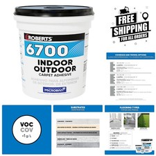 1 Gallon Eco-Friendly Indoor/Outdoor Carpet Adhesive with Microban Protection