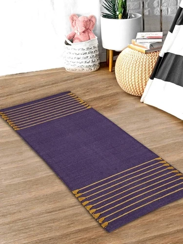 Yoga Mat Thick Non Slip Organic Cotton Exercise Workout Mat Pilates Rug 2x6 FT