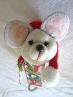 Wooden Alphabet Block Mouse JOY Christmas Ornament 5-1/2" tall Hanging Decor — photo 8
