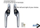 CHROME Cranked Espag Window Handle 40mm Spindle Mixed By Your Choice  2 - 20