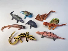 Lot of 8 Amphibians PV Play Visions Animal Figure 1998 Miniature Collectables