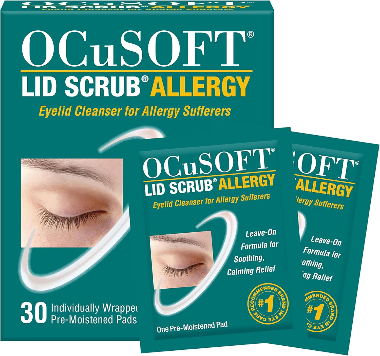 Ocusoft Lid Scrub Allergy Eyelid Cleanser 30CT