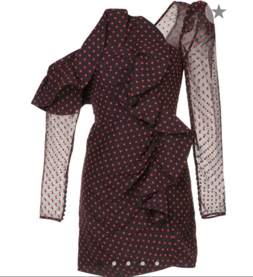 sachin and babi light blue dress Self Portrait Monochrome Gingham Printed Top Black/Ivory 8 main image 1