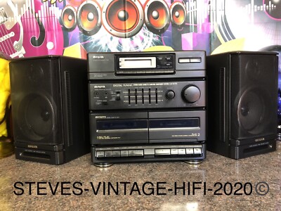 Aiwa CA-W70K CARRY COMPONENT SYSTEM RADIO, TWIN TAPE! SERVICED