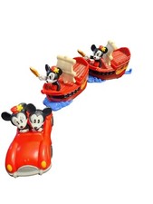 Lot of 3 McDonald's Happy Meal Toy Disney Minnie Mouse Pirates Caribbean/Railway