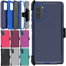 For Samsung Galaxy Note10/Note10 Plus 5G Shockproof Rubber Case Cover Belt Clip
