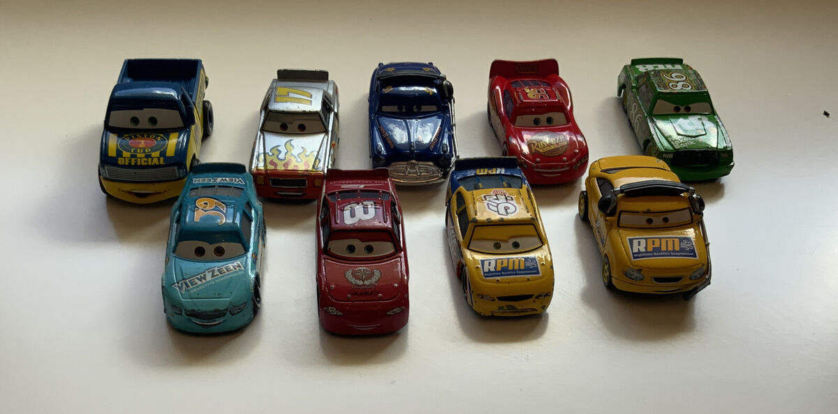 Disney Pixar Cars Lot Of 9 Hudson, Click Hicks, Lignin McQueen, 17, 39, 8, 64 Disney Pixar Cars Lot Of 9 Hudson, Click Hicks, Lignin McQueen, 17, 39, 8, 64