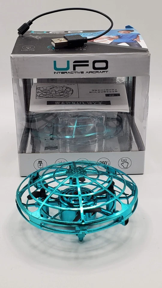 UFO Interactive Aircraft Blue Hand Operated Drone   - Image 2 of 2