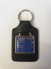SEAT GERMANY VW CAR MEMORABILIA KEY FOB KEY RING LEATHER AUTOMOTIVE KEY